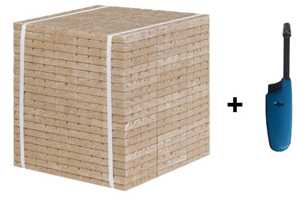  Holz & Wachs Kaminanzünder 2400 Stück Anzündwürfel Öko Grill Kohleanzünder