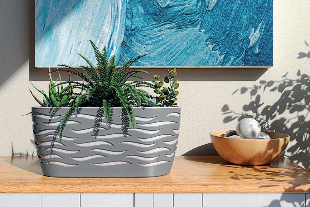 Trough Plant Pot Long Box Flowerpots Windowsill Herbs Planter Plastic