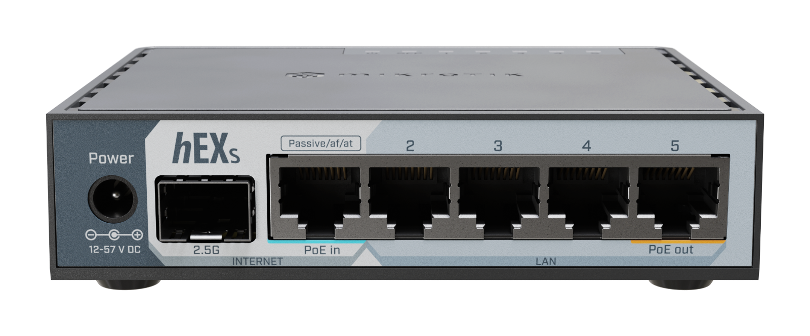 Mikrotik hEx S 有線LANルータ MikroTik hEX S (E60iUGS) Wired Router with 2.5Gbps SFP+, 5