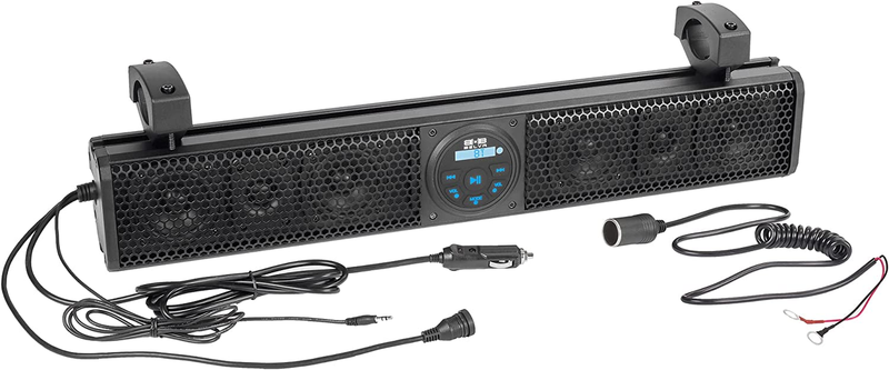 BASB26 26&rdquo; Wide IPX5 Weatherproof Marine UTV ATV Sound Bar, Four 3" Speak