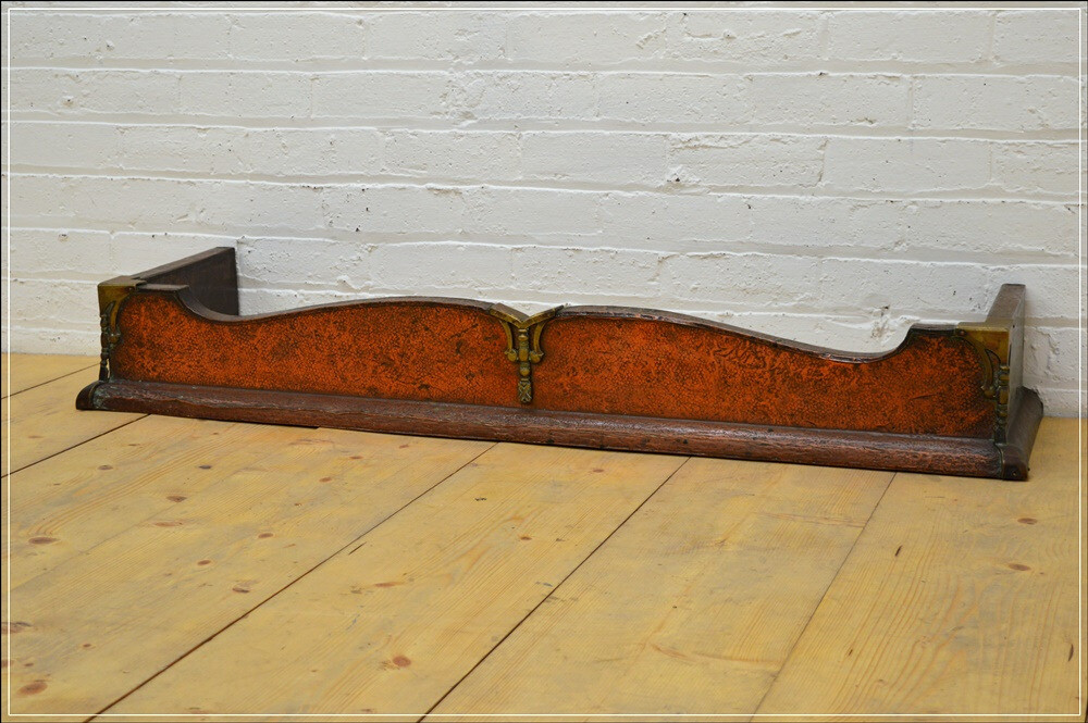 Vintage antique fireplace fender fireside kerb brass copper in