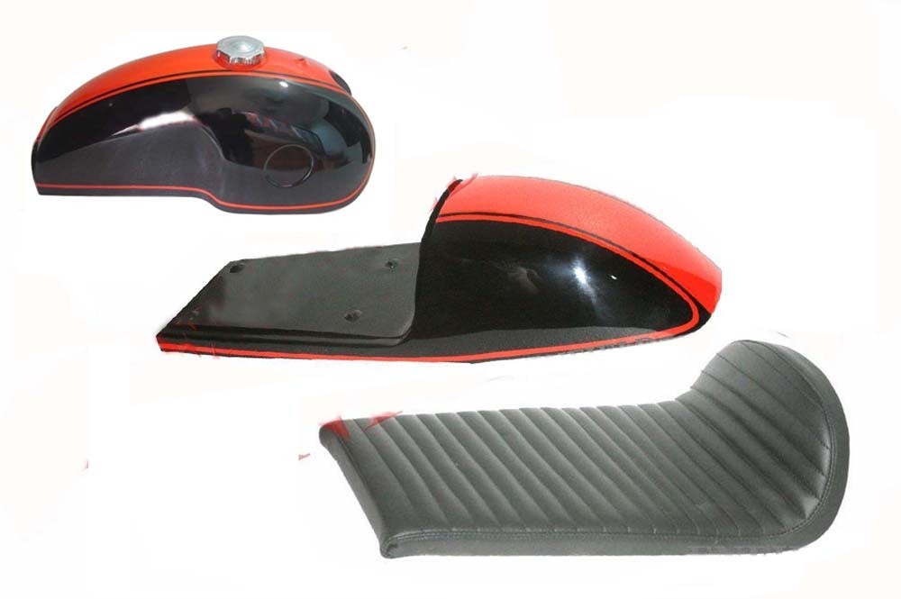 Petrol Fuel Tank With Seat Black Orange Benelli Mojave Cafe Racer 260 360 