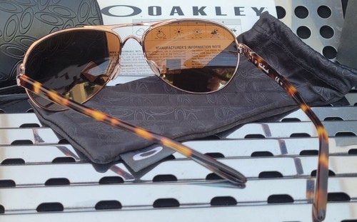 Pre-owned Oakley Feedback Sunglasses 4079- 3159 Rose Gold W/ Prizm Tungsten Polarized