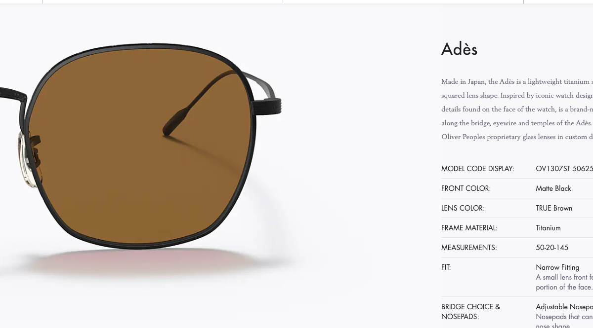 Pre-owned Oliver Peoples Ades Titanium Sun 50mm In True Brown Msrp$619 Aubrey Plaza's Fav