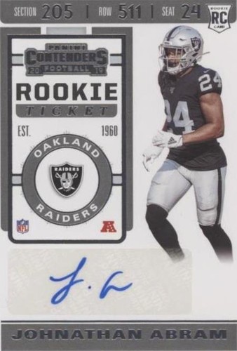 2019 Panini Contenders Johnathan Abram #167