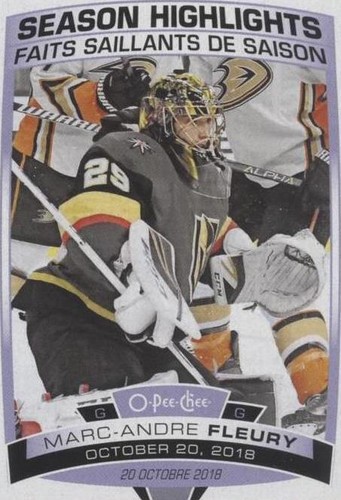 2019-20 O-Pee-Chee - Marc-Andre Fleury #593