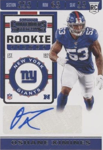 2019 Panini Contenders Oshane Ximines #143