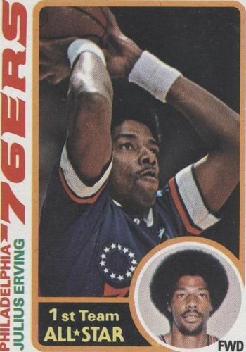 1977 Topps Julius Erving #100 & 1978 Topps Julius Erving
