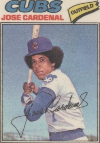 1977 Topps Baseball Patches Cloth Stickers - Jose Cardenal #9