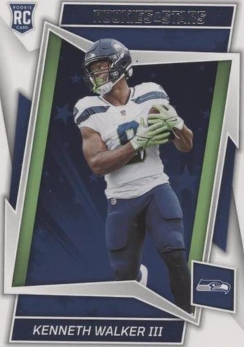 1of1 nfl kenneth walker Ⅲ seahawks auto 2022 Panini Black Kenneth Walker III Rookie RC Patch Auto