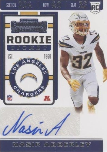 2019 Panini Contenders Nasir Adderley #144