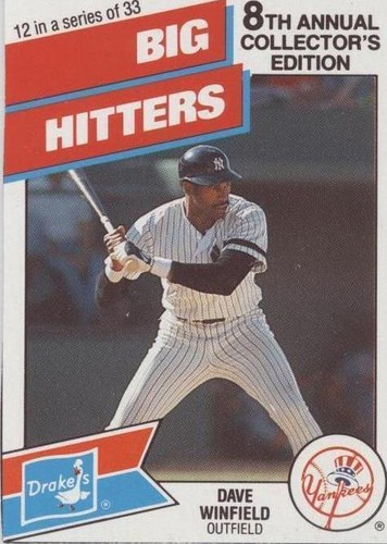 1988 Drake's Big Hitters/Super Pitchers - Dave Winfield #12