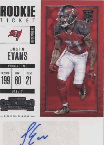 2017 Panini Contenders Justin Evans #221