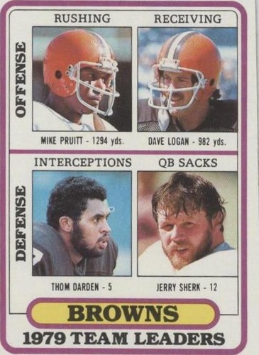 1980 Topps Dave Logan Jerry Sherk Mike Pruitt #376