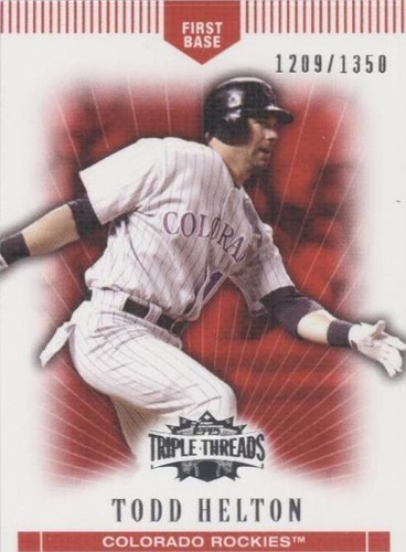 2007 Topps Triple Threads - Todd Helton #60