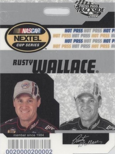 2004 Press Pass Trackside - Rusty Wallace #HP 17