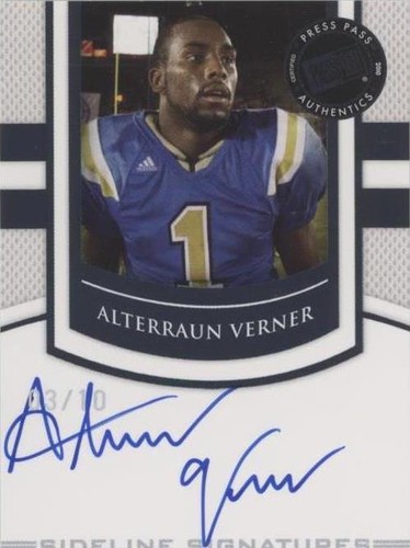 2010 Press Pass Portrait Edition Alterraun Verner #SS-AV