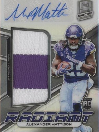 2019 Panini Spectra Alexander Mattison #RRPS-15