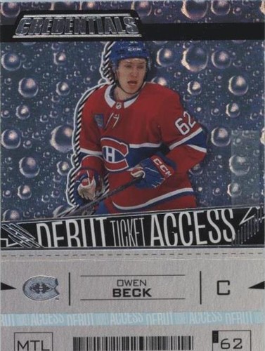 2023-24 Upper Deck Credentials - Owen Beck #186