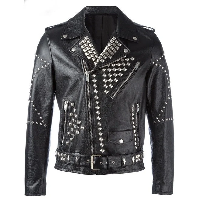 【送料&関税込】ChloAC Studded Leather Jacket Womens Khloe Black Studded Leather Jacket – NYC Leather Jackets