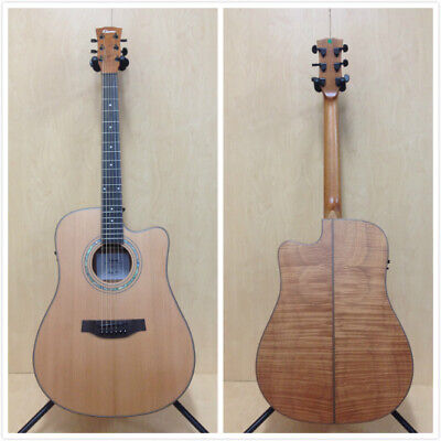 Klema K200DC-CE Solid Cedar Top Dreadnought Acoustic Guitar,Fishman EQ+Free Bag