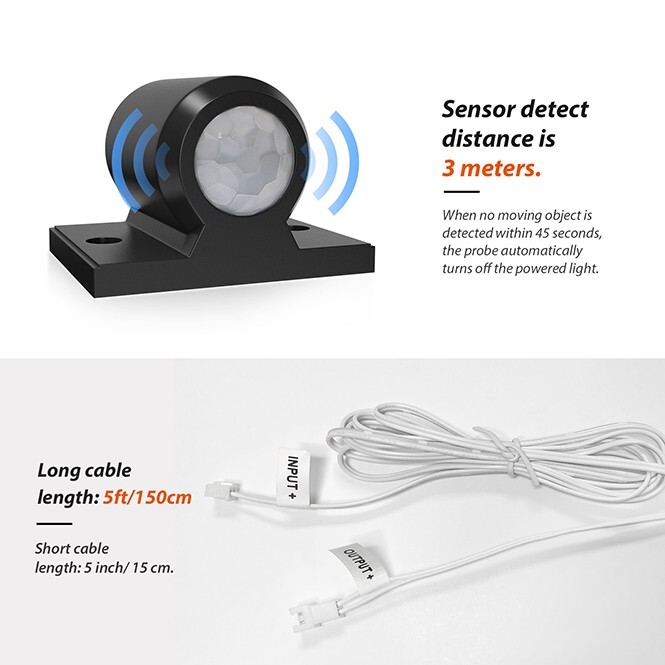 12V DC Infrared Motion Sensor Automatic Light Switch for 12V RV LED light Camper