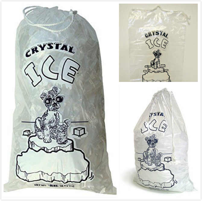 20 LB LBS Ice Bag Bags w/ Drawstring COMMERCIAL Choose Your Quantities