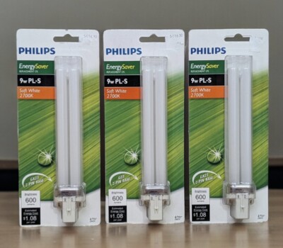 9 Watt, Philips 325126, TUV PL-S 9W Compatible Germicidal UV Bulb Lamp 4pk