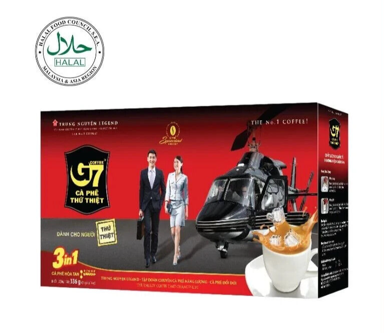 G7 3in1 ベトナムコーヒー16g x 210袋 越南咖啡 G7 3-in-1 Instant Premium Vietnamese Coffee, 50 Sticks (Pack
