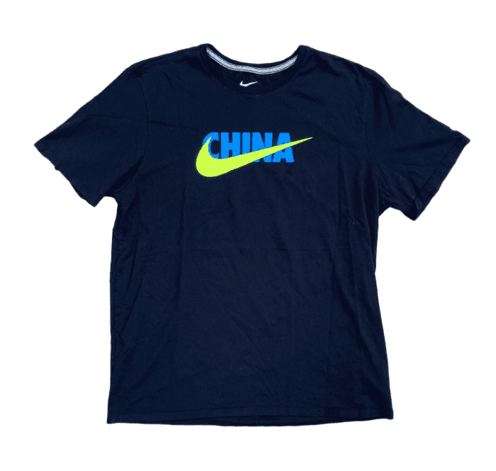 Nike Men s Athletic Cut CHINA Swoosh Country National Black T Shirt 2XL eBay