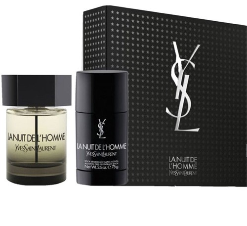 Ysl La Nuit 2pc Gift Set With 3.3oz Edt Spray + 2.6oz