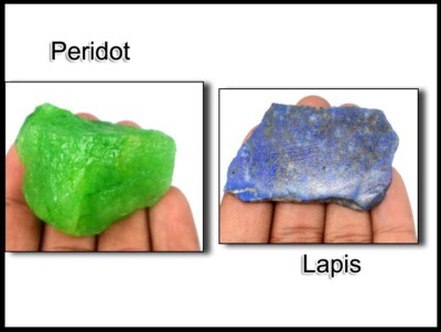 m*o様 ODELE lapis+ Natural Peridot & Blue Lapis Lazuli 300 Ct. Gemstone Rough