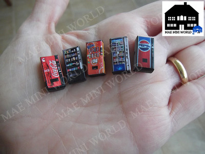 5 maquinas de bebida. Soda Vending Machine N Scale, Coca-Cola, Pepsi, Fanta,