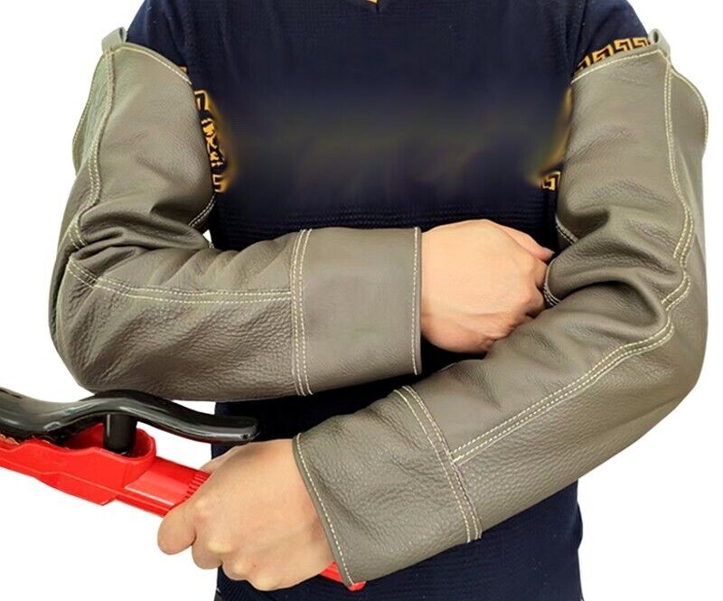 Split Leather Welding Soldering Sleeves Protective Splatter Heat Arm Sleeves