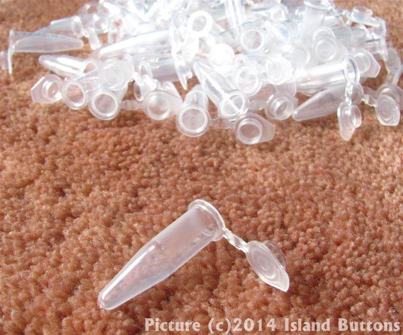 50 Nano Geocache Containers (1.5ml, White Plastic Tubes)