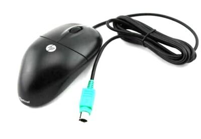 NEW GENUINE OEM HP BLACK PS/2 PS2 OPTICAL SCROLL WHEEL 3 BUTTON MOUSE 600553-002
