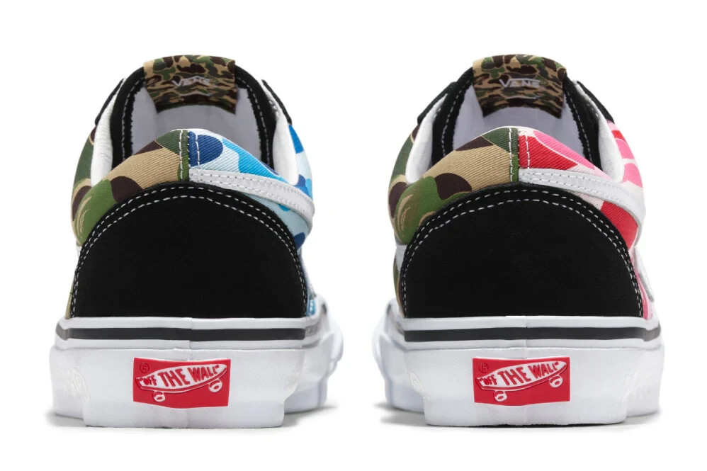 Pre-owned Vans A Bathing Ape Bape X  Lx Old Skool Tb Multi-color 1k73-191-920 Size 8.5 In Multicolor
