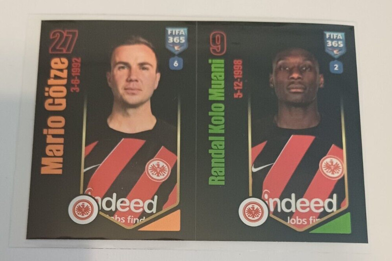 Image Sticker NÂ°258 Mario Gotze Randal Kolo Muani Francfort Panini Fifa 365 2024