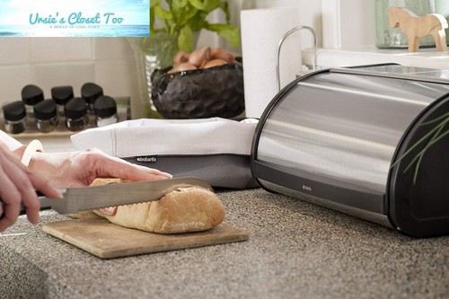 Brabantia Roll Top Bread Box - Matte Steel Fingerprint Proof