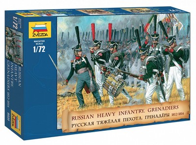 8020 Zvezda model kit russian heavy infantry grenadiers scale 1/72