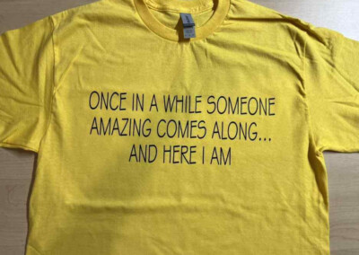 Once in a while someone amazing comes along....funny t shirt tee US Seller