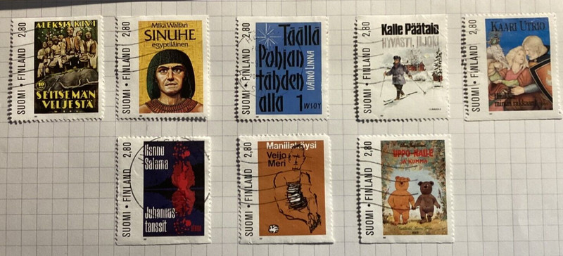 Timbres  De Finlande N°1369 à 1376 OblitéRé 1997