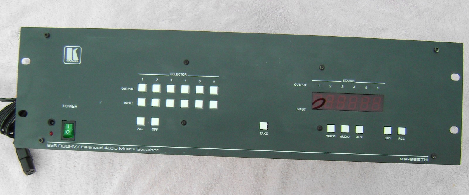 Kramer VP-66ETH 6x6 RGBHV Component HD Audio Video Switcher - Excellent
