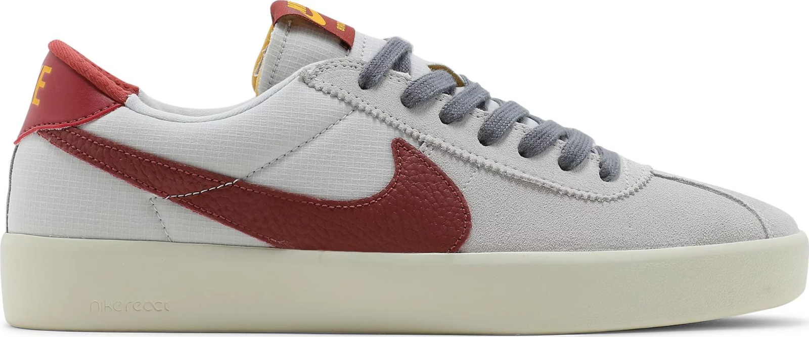 

Nike SB Bruin React Photon Dust Canyon Grey Rust Red White CJ1661-003 Мужские 10, Серый, Nike SB Bruin