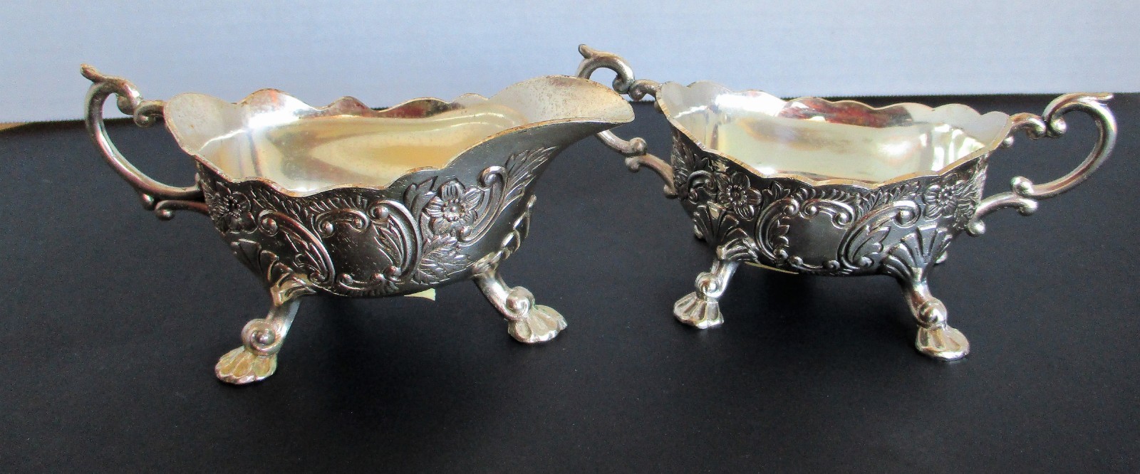VINTAGE SILVER SUGAR & CREAMER SET