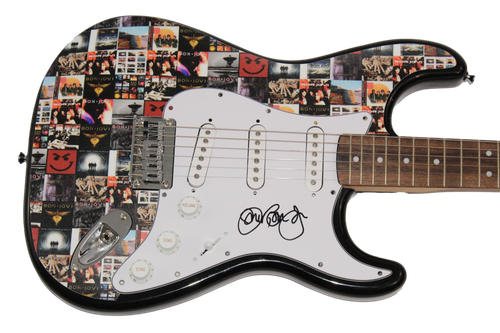 JON BON JOVI SIGNED AUTOGRAPH CUSTOM 1/1 FENDER GUITAR