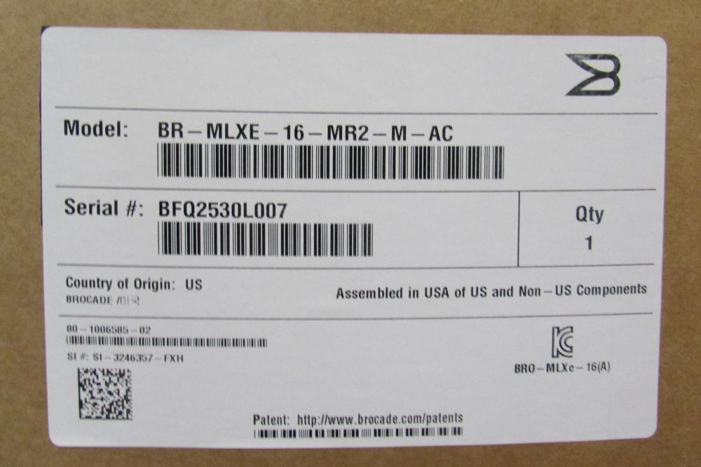 NEW Brocade BR-MLXE-16-MR2-M-AC MLXe-16 AC System w/ 1 MR2 (M) management module