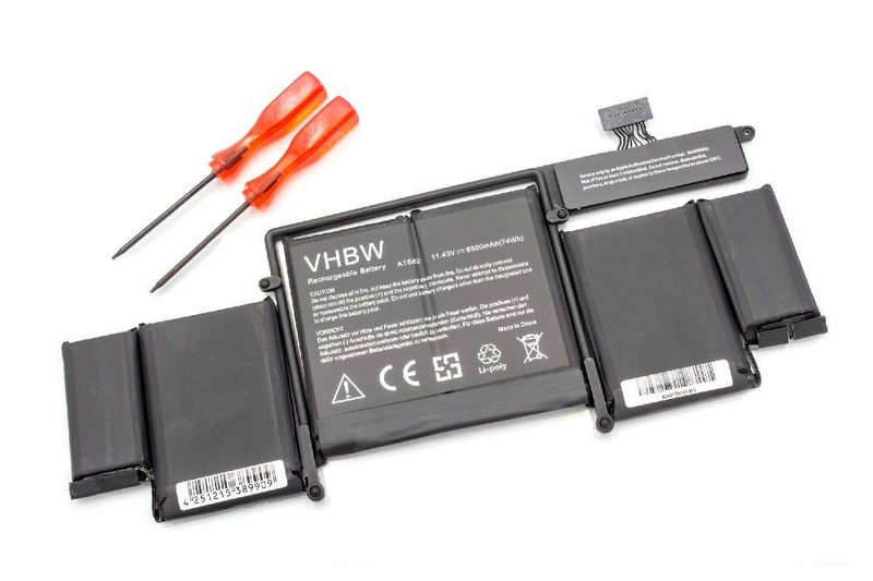 Batterie Pour Apple Macbook Mf839ll/A Mf841ll/A Pro 13' 2015 Retina 6500mah