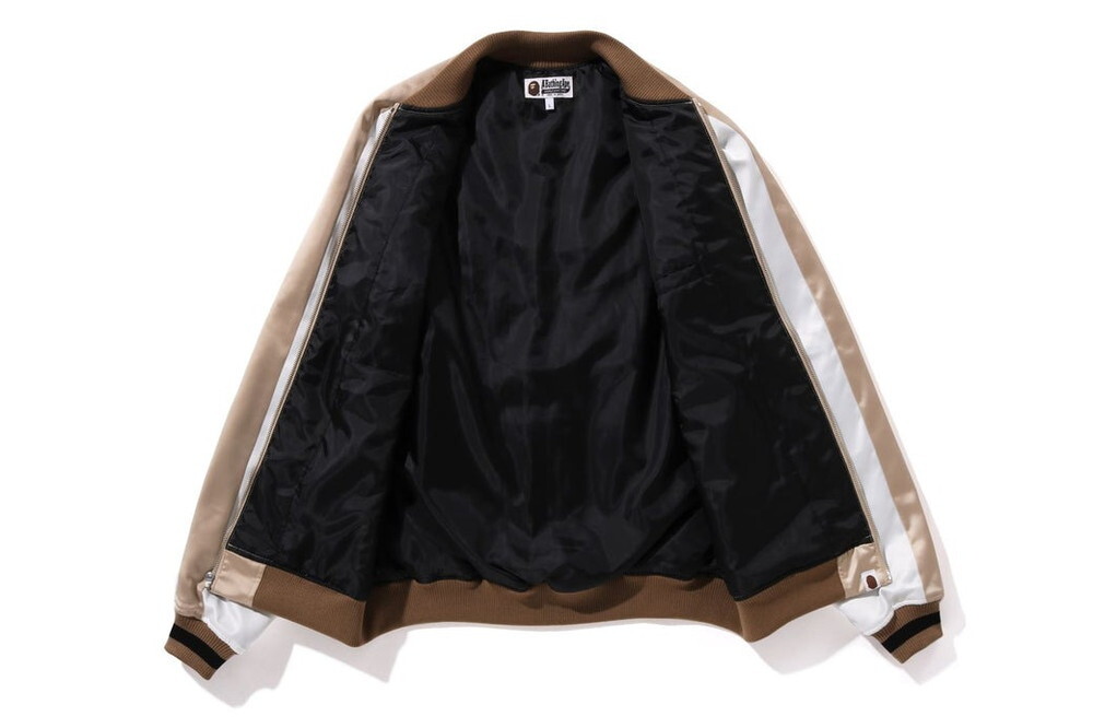 Pre-owned Bape A Bathing Ape Men's  Souvenir Jacket Black / Gold 1j72140002