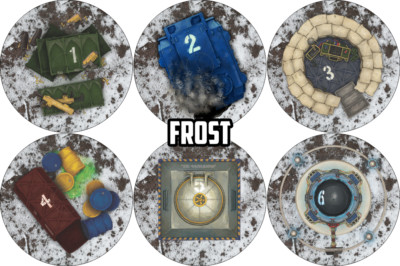 Neoprene Mouse Pad Objective Markers - 3.5'' Sci-Fi - Warhammer Kill Team